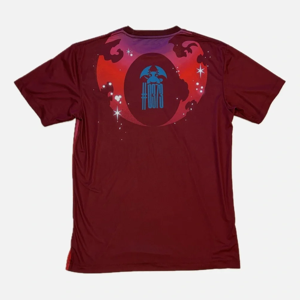 Pokémon Center Salamence Evolution Tee Burgundy Red Graphic Shirt Adult Medium - Picture 3 of 11